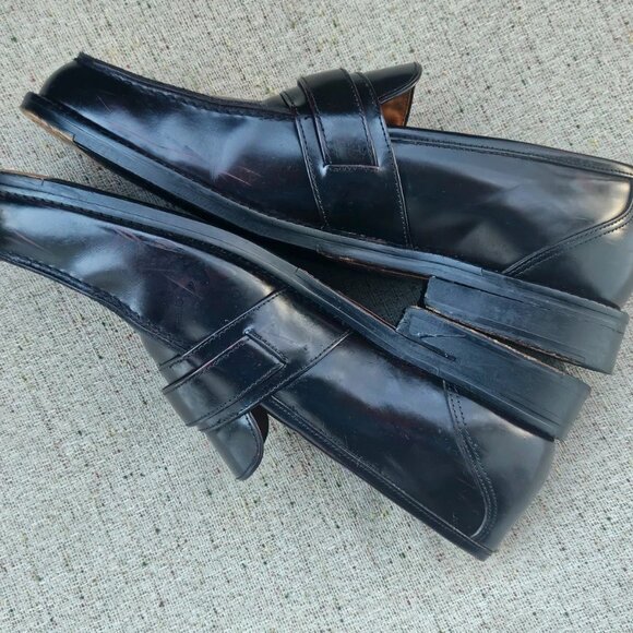 G.H Bass Men Shoes Slip On Side Buckle Black Patent Leather Size 9M main image 4